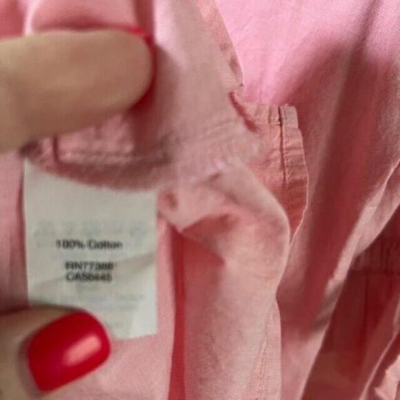 J. Crew Pink Bell Sleeve Poplin Blouse Size Small - Picture 9 of 9